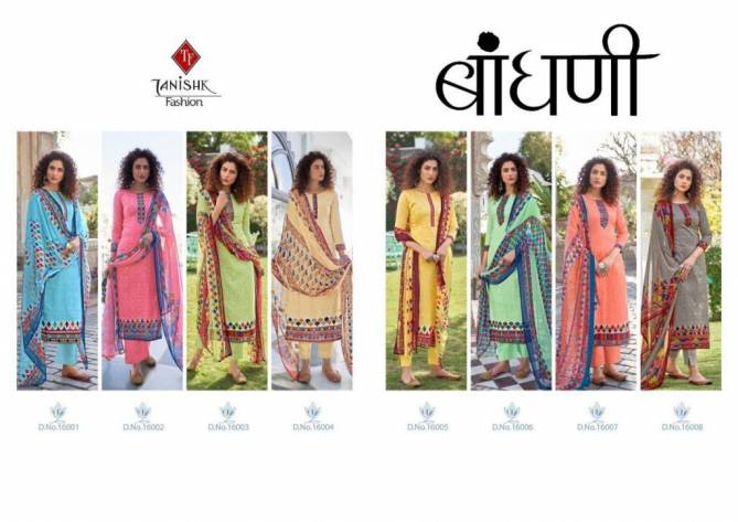 Tanishk Bandhani Designer festive Wear pure lawn Cambric digital cotton print Dress Material Collection
